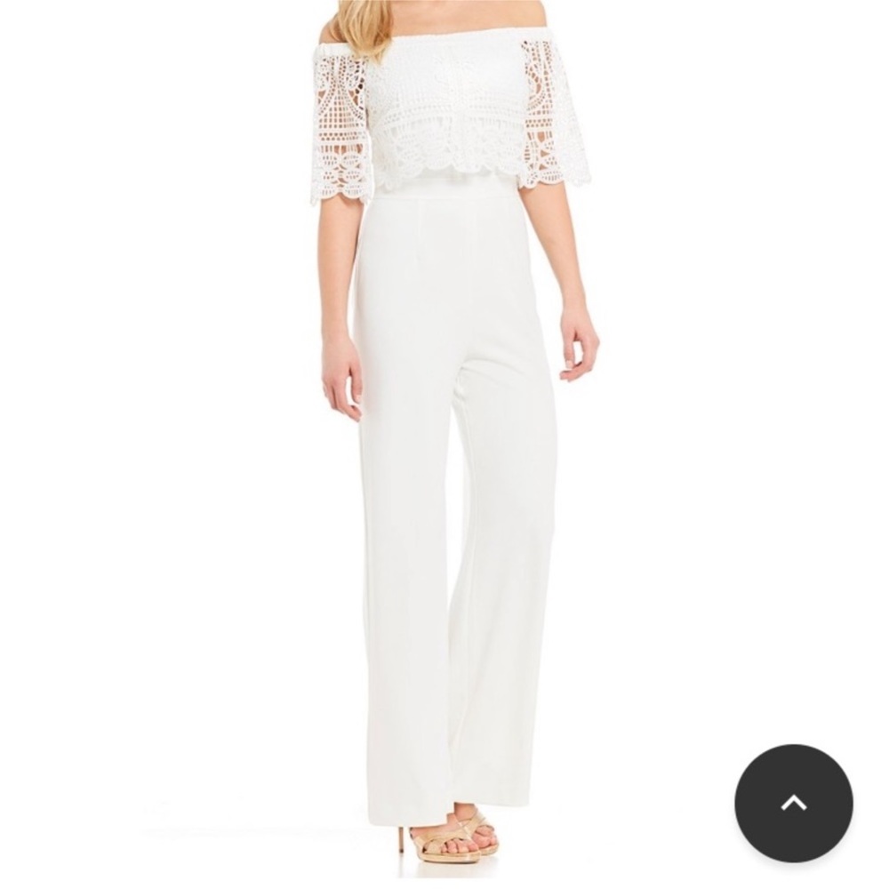 Antonio Melani size 4 off the shoulder white jumpsuit